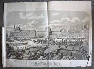 Antique Large Print, The Tuileries Paris, 1859