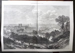 Antique Print, The City of Winchester, 1873