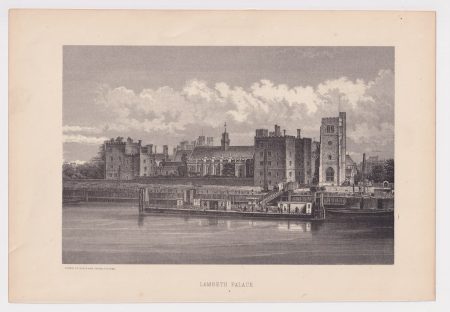 Antique Print, Lambeth Palace, 1878
