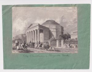 Antique Engraving Print, The Pantheon, Regent's Park, 1830 ca.