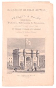 Antique Print, The Marble Arch, 1840