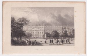 Antique Engraving Print, Hampton Court, 1830