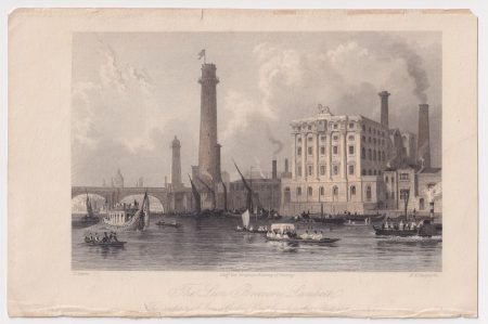 Antique Engraving Print, The Lion Brewery Lambeth, 1841