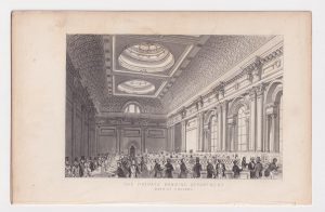 Antique Engraving Print, The Private Banking Department, 1830