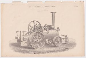 Antique Print, Traction Engine, 1880
