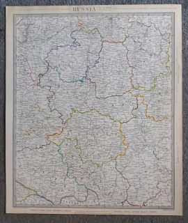Antique Map, Russia in Europe, 1835