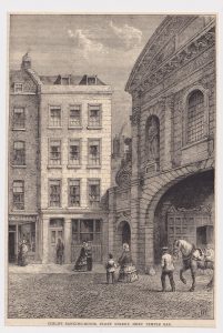 Antique Print, Child's Banking-House, Fleet Street, Next Temple Bar, 1880