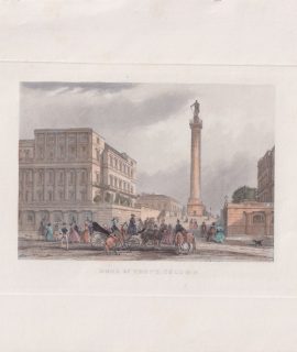 Antique Engraving Print, Duke of York's Column, 1850