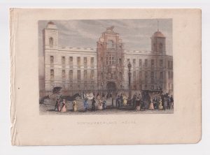 Antique Engraving Print, Northumberland House, 1850 ca.