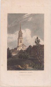 Antique Engraving Print, Shoreditch Church, 1816