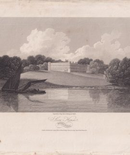 Antique Engraving Print, Lion House, Middlesex, 1805