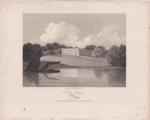 Antique Engraving Print, Lion House, Middlesex, 1805