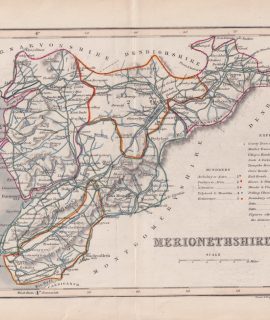 Antique Map, Merionethshire, 1840