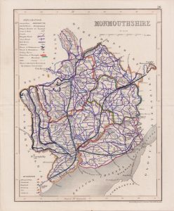 Antique Map, Monmouthshire, 1840 ca.