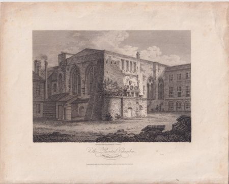 Antique Engraving Print, The Painted Chamber, 1804
