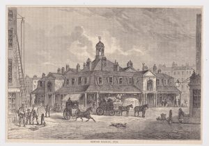 Antique Print, "Oxford Market 1870", 1880