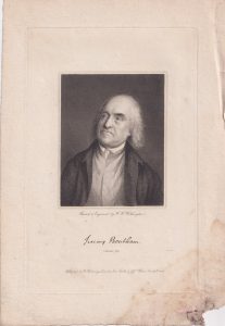 Antique Engraving Print, Jeremy Bentham, 1823