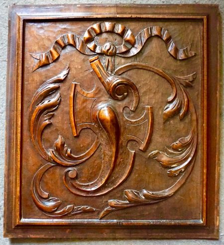 Antique Carved Wooden Panel