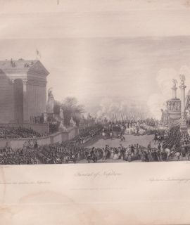 Antique Engraving Print, Funeral of Napoleon, 1840