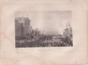 Antique Engraving Print, Funeral of Napoleon, 1840