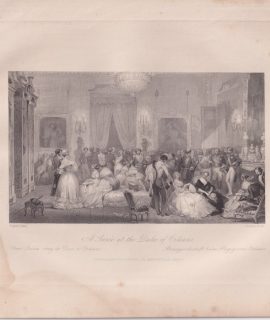 Antique Engraving Print, A Soirée at the Duke of Orleans, 1840