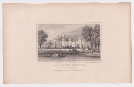 Antique Engraving Print, Eton College, Berkshire, 1845