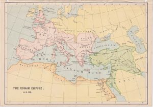 Antique Map The Roman Empire, A.D. 117, 1880 ca.