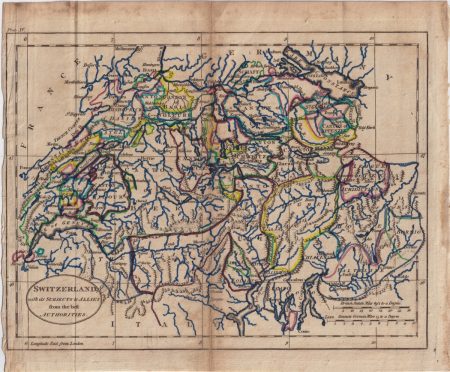 Antique Map, Switzerland, 1807