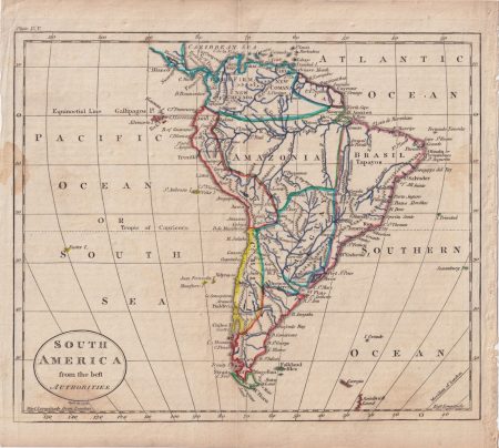 Antique Map, South America from the best Authorities, 1807