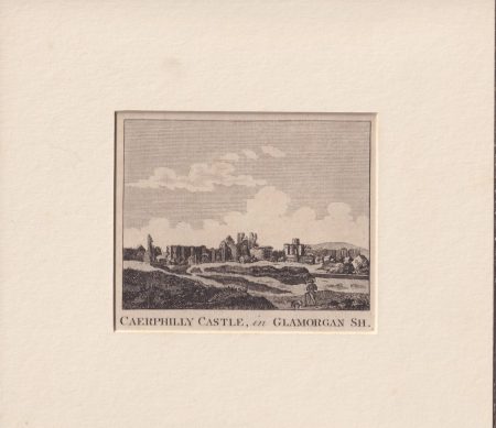 Antique Engraving Print, Caerphilly Castle, 1790
