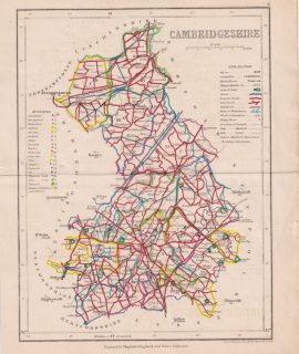Antique Map, Cambridgeshire, 1820 ca.