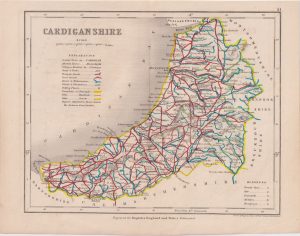 Antique Map, Cardighanshire, 1820 ca.