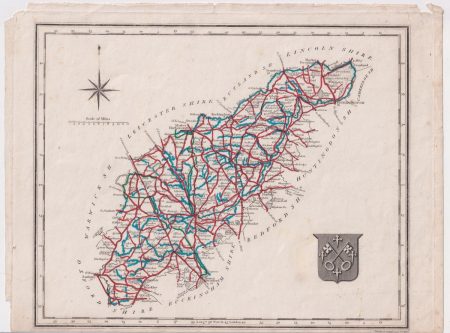Antique Map, Oxfordshire, Buckinghamshire, Bedfordshire... 1820 ca.