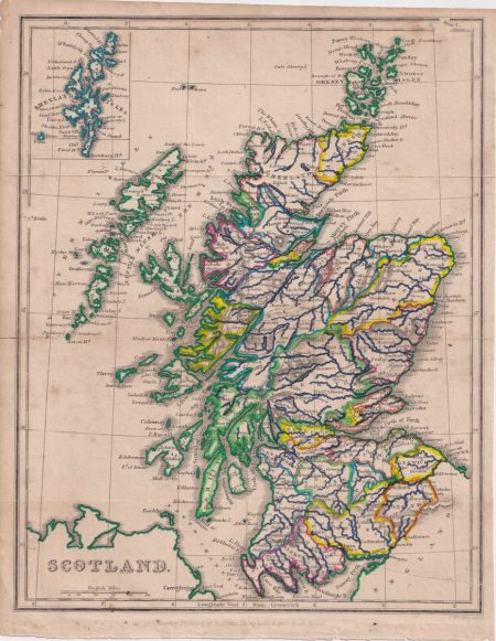 Antique Map, Scotland, 1804 ca.