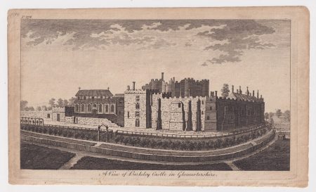 Antique Engraving Print, A view of Barkeley Castle in Gloucestershire, 1776