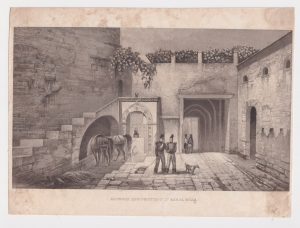 Antique Engraving Print, Gateway and Fountain in Bab El Ouad, 1820
