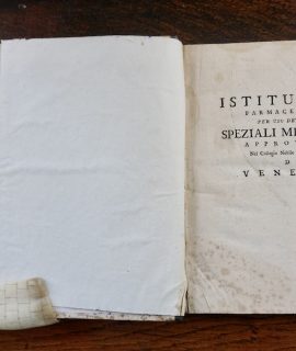 Gio. Battista Capello, Lessico farmaceutico-chimico... 1754; Lucae Carlucii, Lectiones medico-chemicae, 1761