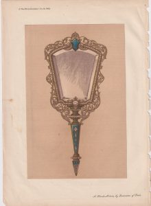 Antique Print, A Hand-Mirror by Ronvenas of Paris, 1868
