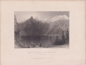 Antique Engraving Print, Lake at the Foot of the Blumlis Alp, 1836
