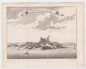 Antique Engraving Print, Fort de Nassau à Mauri, 1747