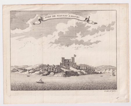 Antique Engraving Print, Fort de Nassau à Mauri, 1747