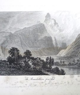 Antique Engraving Print, The Romsdalhorn from Aak, 1876