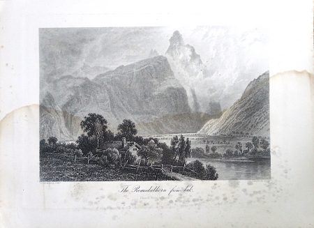 Antique Engraving Print, The Romsdalhorn from Aak, 1876