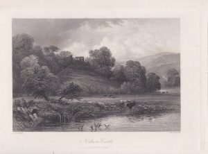 Antique Engraving Print, Norham Castle, 1875
