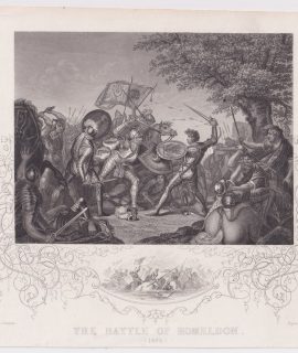 Antique Engraving Print, The Battle of Homeldon, 1840 ca.