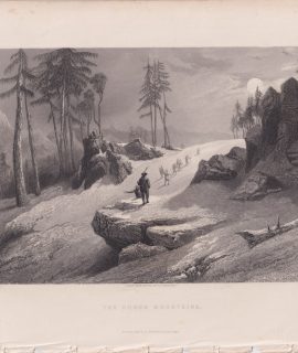 Antique Engraving Print, The Choor Mountains, 1845