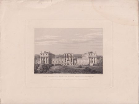 Antique Engraving Print, The University Printing House, from the Infirmary, 1833