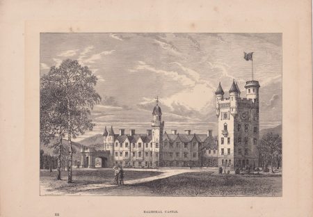 Antique Print, Balmoral Castle, 1860 ca.