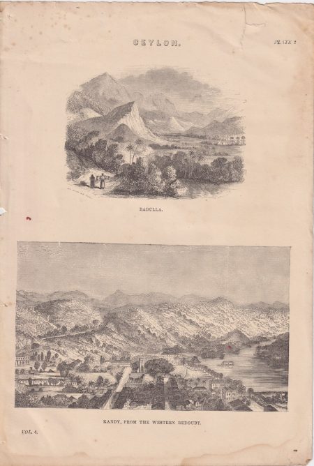 Antique Print, Ceylon, 1880