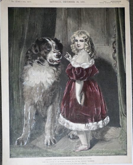 Antique Print, Princess Mary of Cambridge, 1891